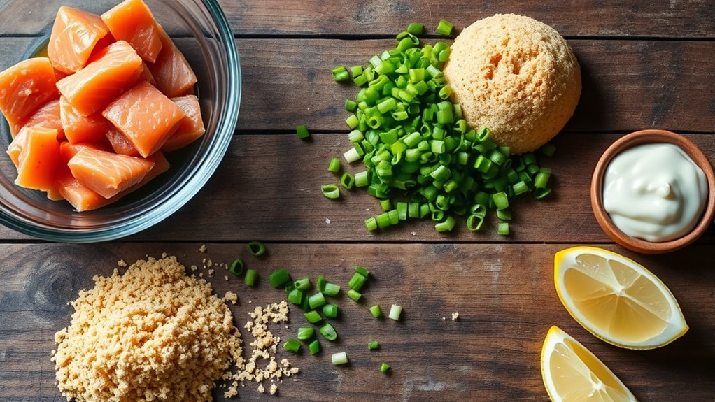 eggless salmon patty ingredients