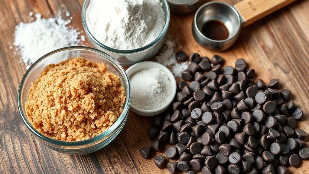 gather ingredients for cookies