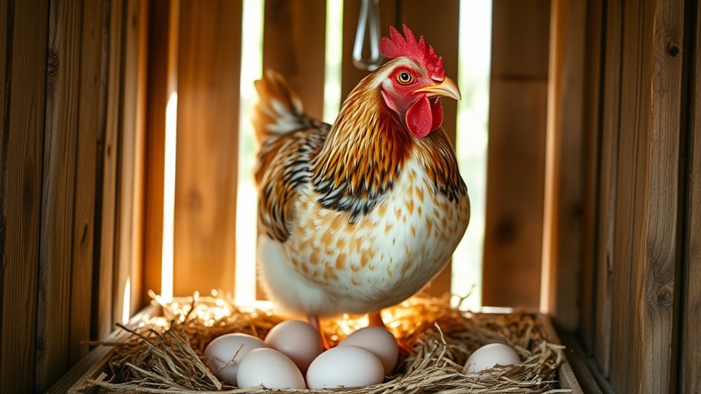 hens lay eggs hormonally