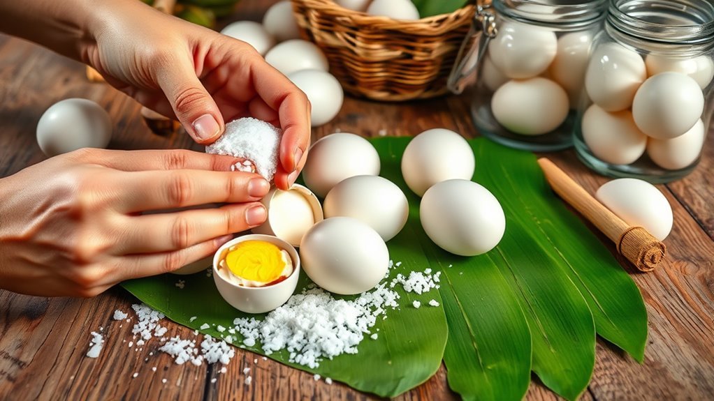 homemade filipino salted eggs