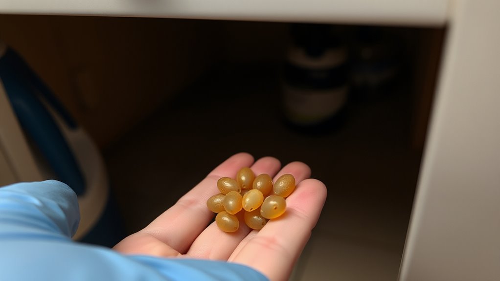identifying concealed cockroach eggs