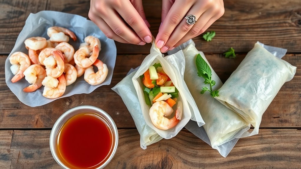 make shrimp egg rolls