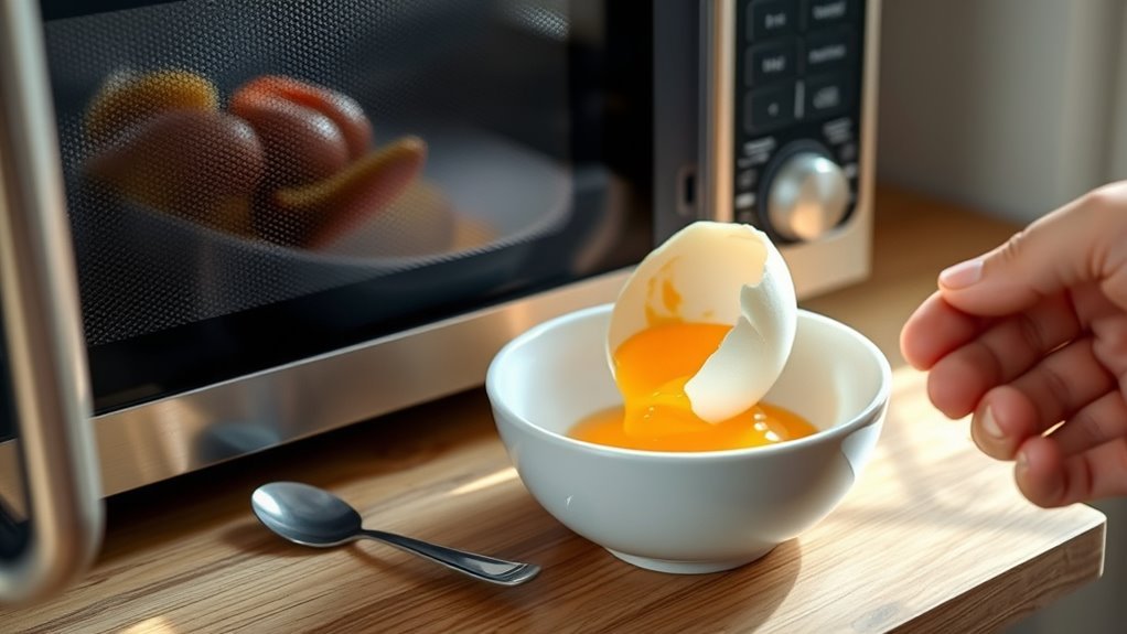 microwave soft egg cooking