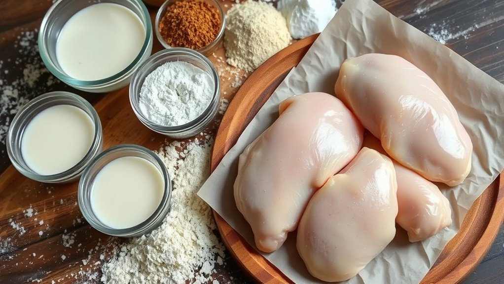 prepare chicken for breading