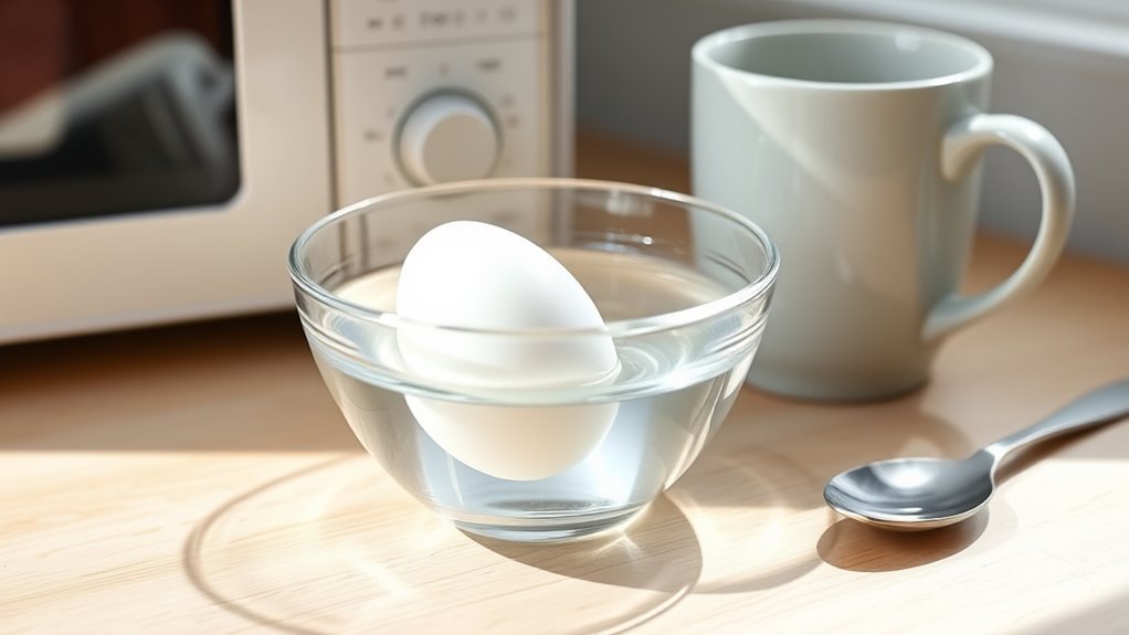 prepare eggs and water