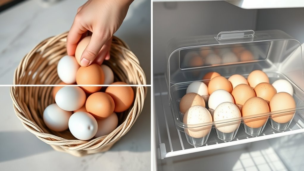properly store farm fresh eggs