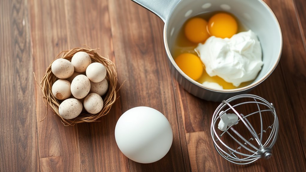 quail eggs volume substitution