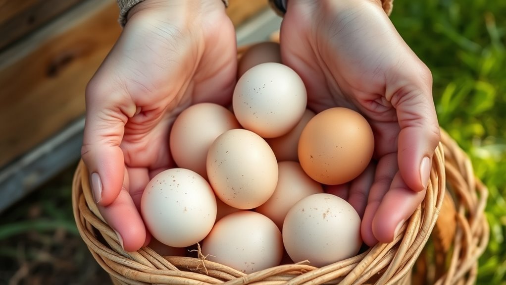 regularly collect and inspect eggs