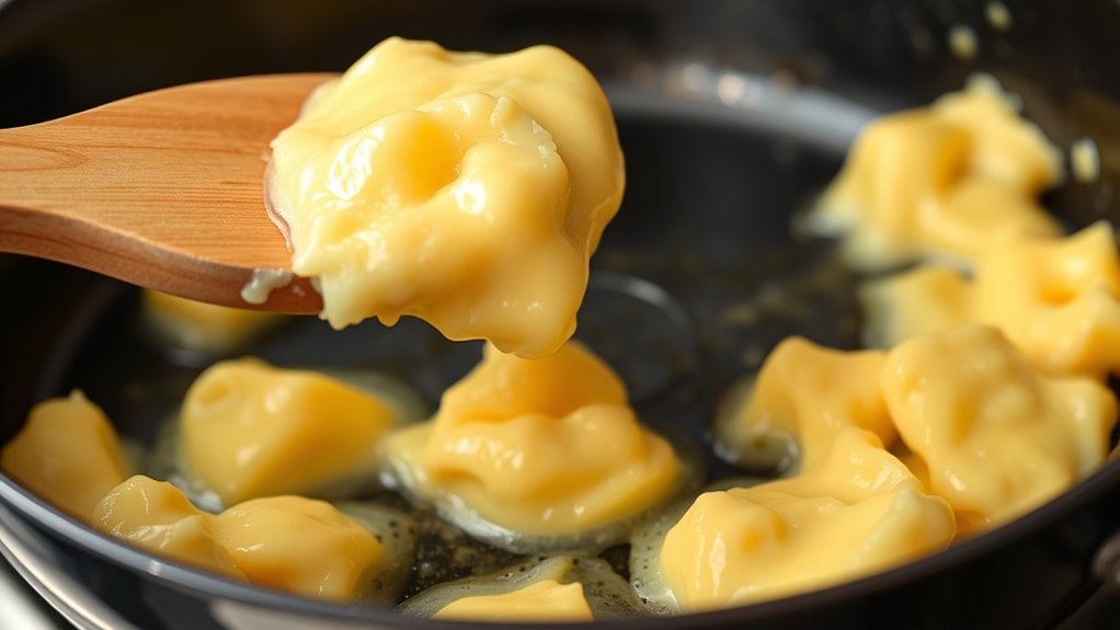 remove eggs just before setting