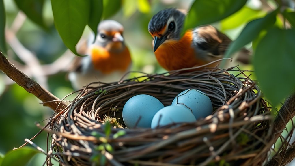 robin incubation and hatching signs