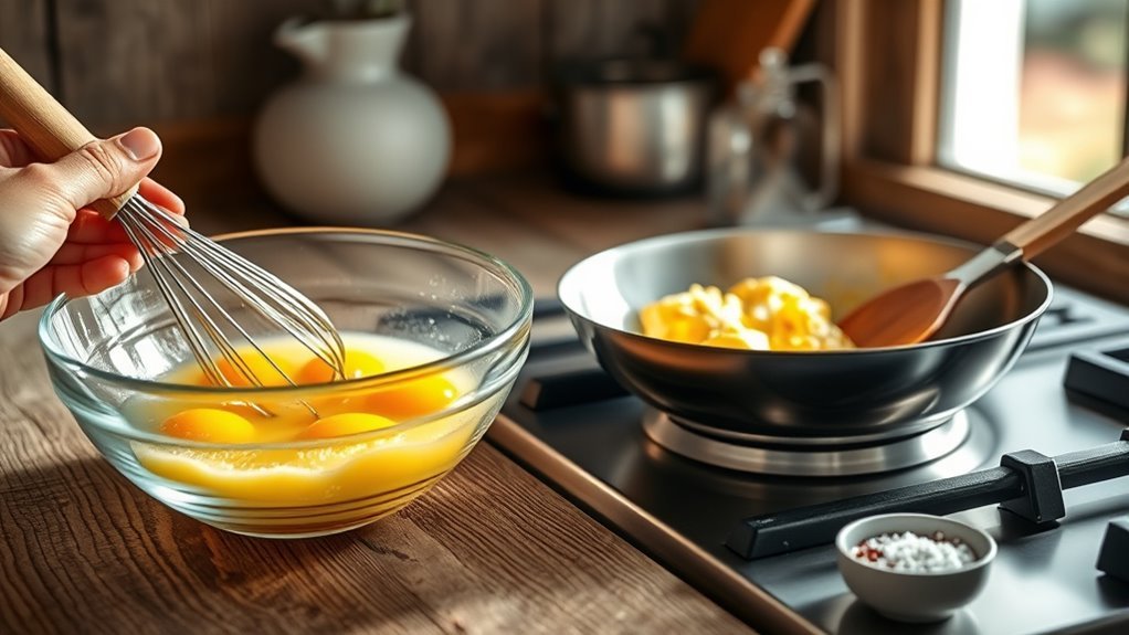 scrambled eggs without milk