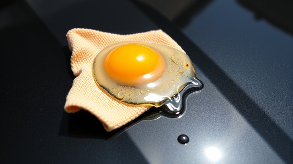 soften dried egg residue
