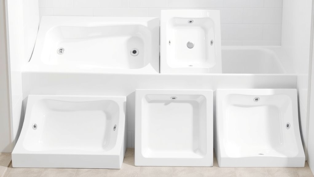 standard shower pan dimensions