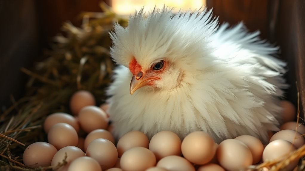 steady moderate egg production