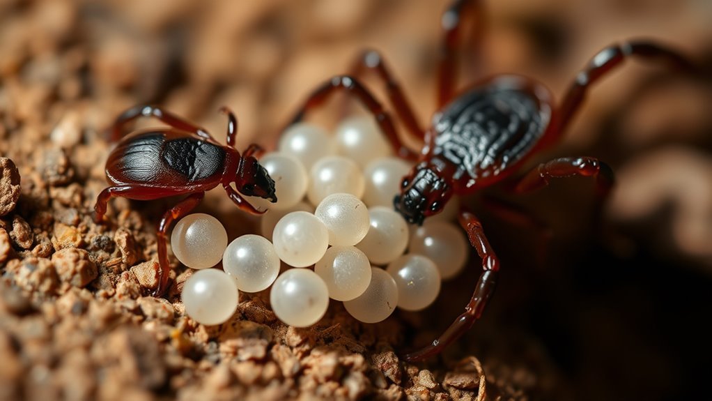 ticks lay many eggs