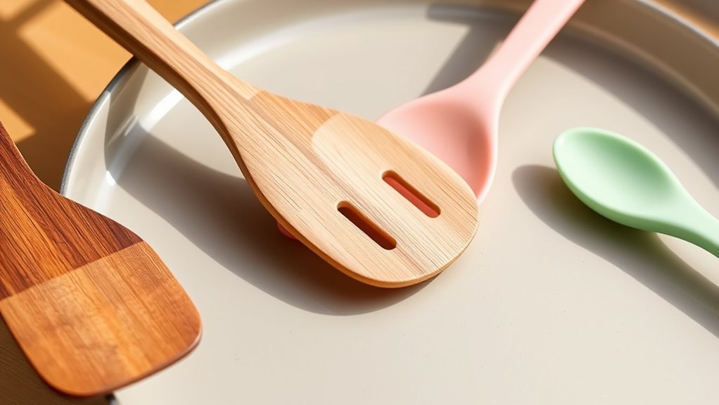 use gentle non abrasive utensils