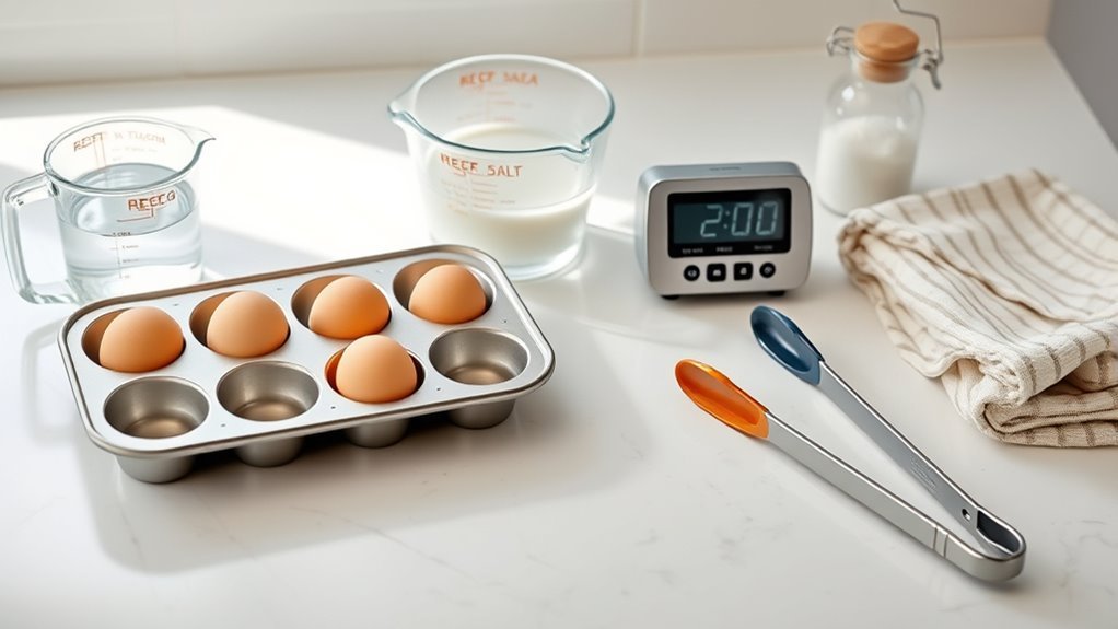 use muffin tin and timer