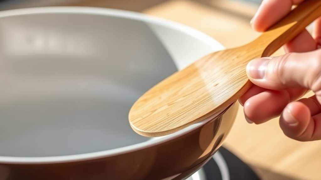 use soft gentle utensils