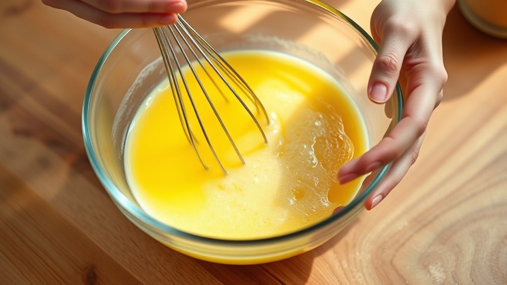 whisk vigorously for fluffiness