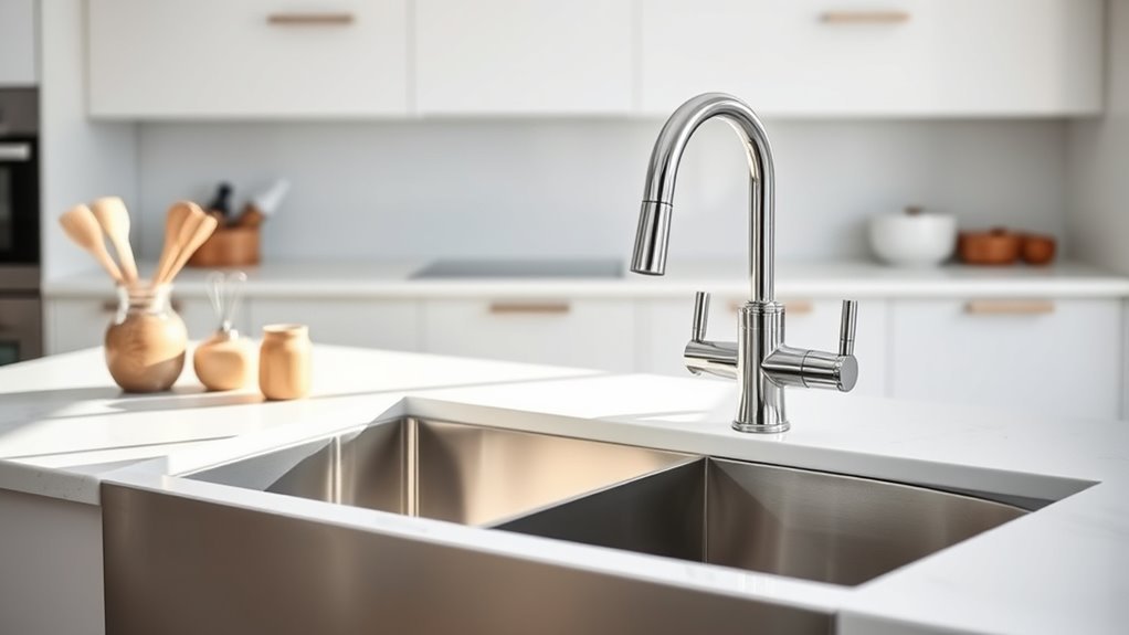 durable heat resistant apron sink