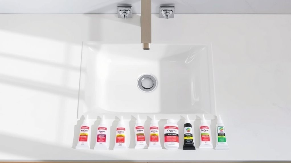 top sink to vanity adhesives 2027